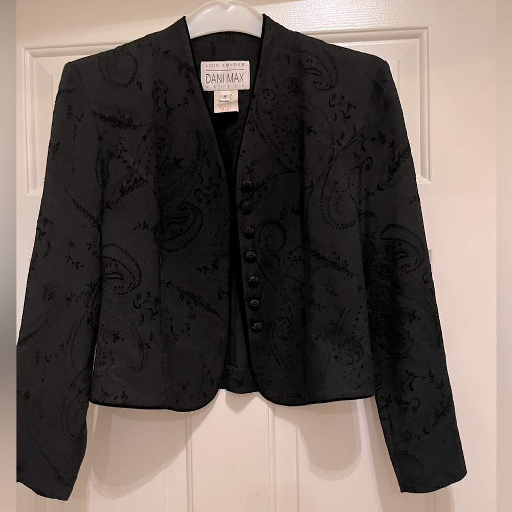 Vintage Velvet Patterned Short Jacket